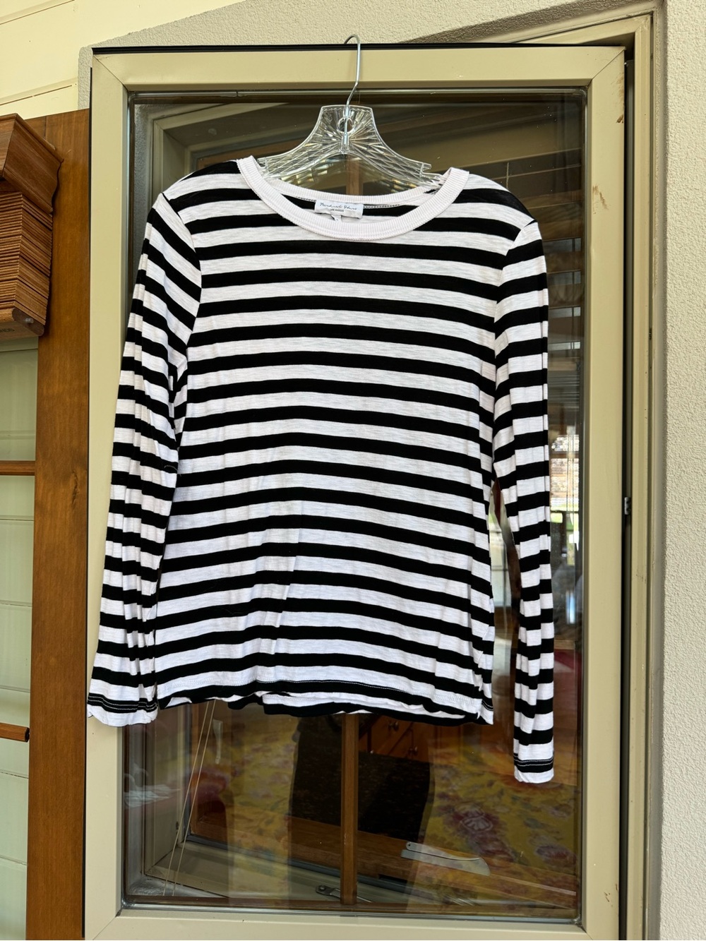 Michael Stars Black & White Striped Long Sleeve Tee